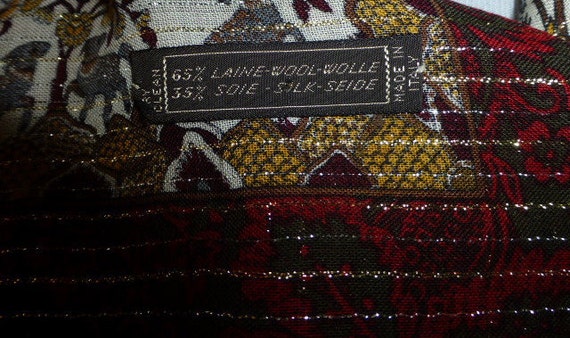Vintage TIKTINER Wool Challis With Metallic Accen… - image 7