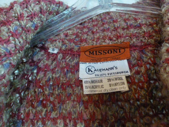 Vintage Missoni Orange Label Mohair / Wool Blend … - image 8
