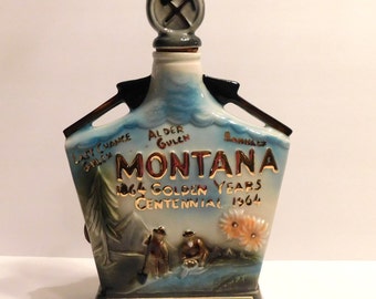 Jim Beam 1963 MONTANA Decanter, Great Vintage Condition