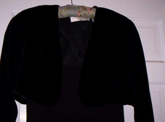 Dana Buchman Dress 2pc. Black Silk Tank Dress & V… - image 1