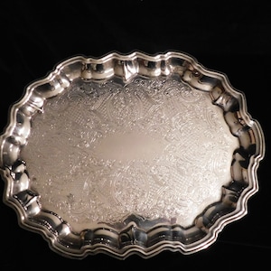 Vintage F.B. Rogers 14 1/2&quot; x 11 1/2&quot; Oval Silver Plate Footed Tray, Purchased New, 1 Owner, Ca. 1970&#39;s