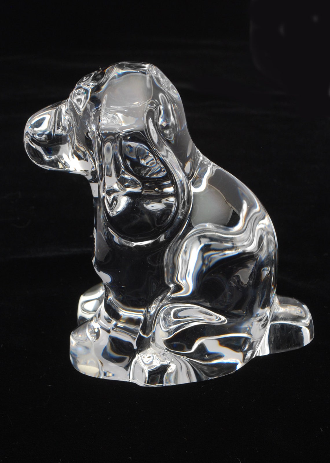 Vintage Orrefors Solid Crystal Spaniel Dog Figure / - Etsy