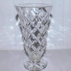 Vintage Waterford Kinsale Vase: 7&quot; Multi-Cut Crystal, Ireland