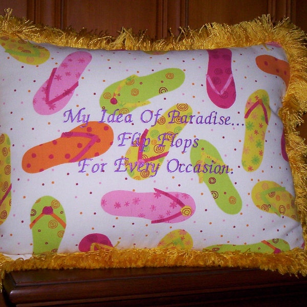 Flip Flop Pillow Etsy