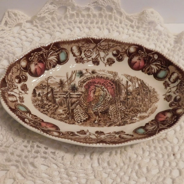 His Majesty By Johnson Bros., England 8"L. Relish / Gravy Underplate Tray, estate Sale, Appears Unused