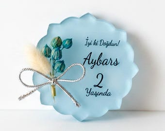 Personalized First Birthday Favors for Boy Girl, Custom Acrylic Fridge Magnet, Baby Shower Favor