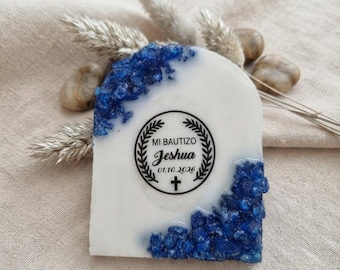 Personalized Resin Magnet, Crystal Baptism Gift, Mi Bautizo Souvenir