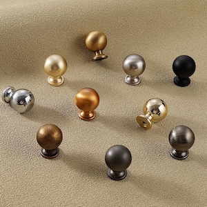 Betaalbare luxe kastgreep van massief zinklegering – ronde knop met één gat voor kasten, kledingkasten en lades (goud/zwart)