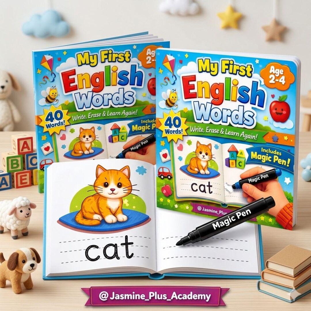My First English Words Workbook | Tracing & Learning Book for Kids Age ...
