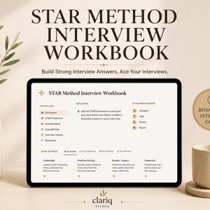 STAR-methode sjabloon | Werkboek voor gedragsgerichte sollicitatiegesprekken | Sollicitatievoorbereiding