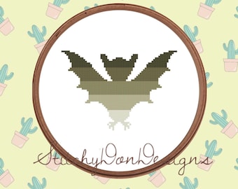 Ombre Bat PDF Cross Stitch Pattern Download