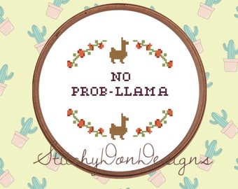 No Prob-llama PDF Cross Stitch Pattern