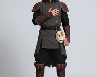 Déguisement de la légende cosplay de Korra Amon | Ensemble complet de tenue anime méchante égalitaire | Déguisement Halloween Comic Con homme