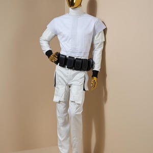 Mandalorian Custom Flight Suit Costume – Bounty Hunter Cosplay Outfit with Flak Vest for Conventions image 5