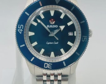 Vintage Mechanical Watches Automatic Wrist Watch Mens Blue Dial