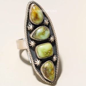 Palomino Turquoise Ring, 925 Sterling Silver Palomino Pear-Shape December Birthstone