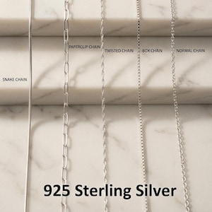 Gedrehte Kette, Halskette aus 925er Sterlingsilber mit fünf Ausführungen und elf Längen
