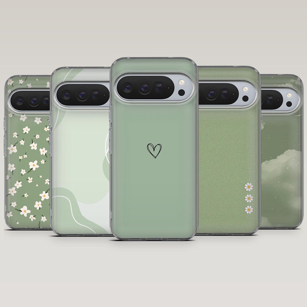 Sage Green Phone Case Simple Pastel Green Cover for Google Pixel 10 ...