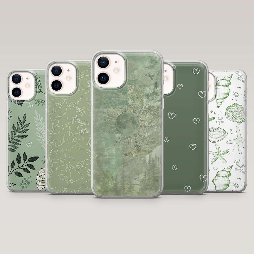 Sage Green Phone Case Nature Green Aesthetic Cover for iPhone 17e, 16 ...