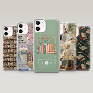 Bokälskare Telefonskal Bookish Bookstack Fodral för iPhone 17e, 16, 15, 14, 13, 12, Samsung S25, S24Fe, S23, S22, A16, A26, A56, Pixel 10, 9A