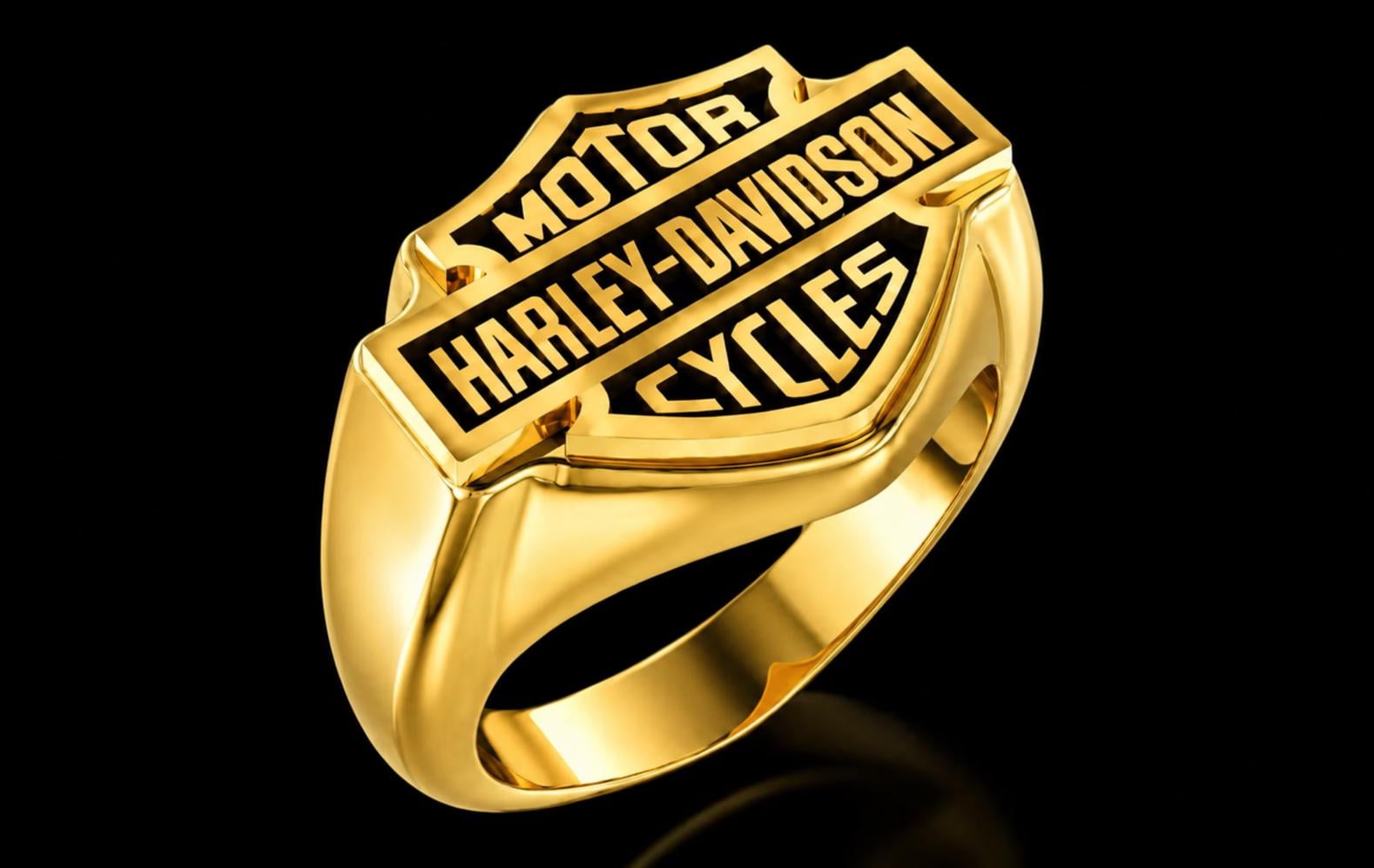 Sterling Silver Harley Davidson Rings - Etsy