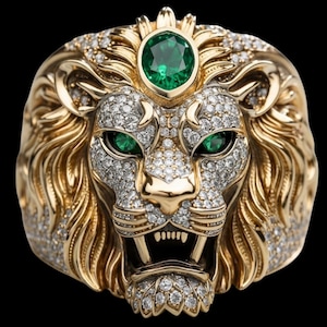 Lion Ring Gold - Etsy
