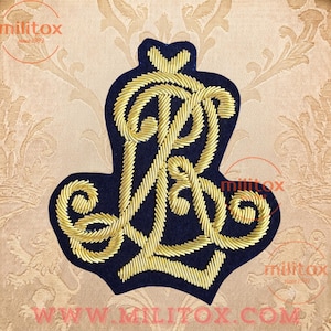 Vintage Lauren Hand Embroidered Bullion Wire Blazer Badge |  Royal Family Crest ,Sew On patch