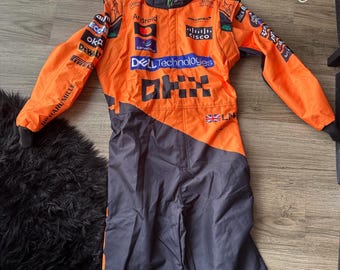 Presonalised Go kart Racing Suit – Custom Go Kart Racing Halloween Costume, Lando Norris Style