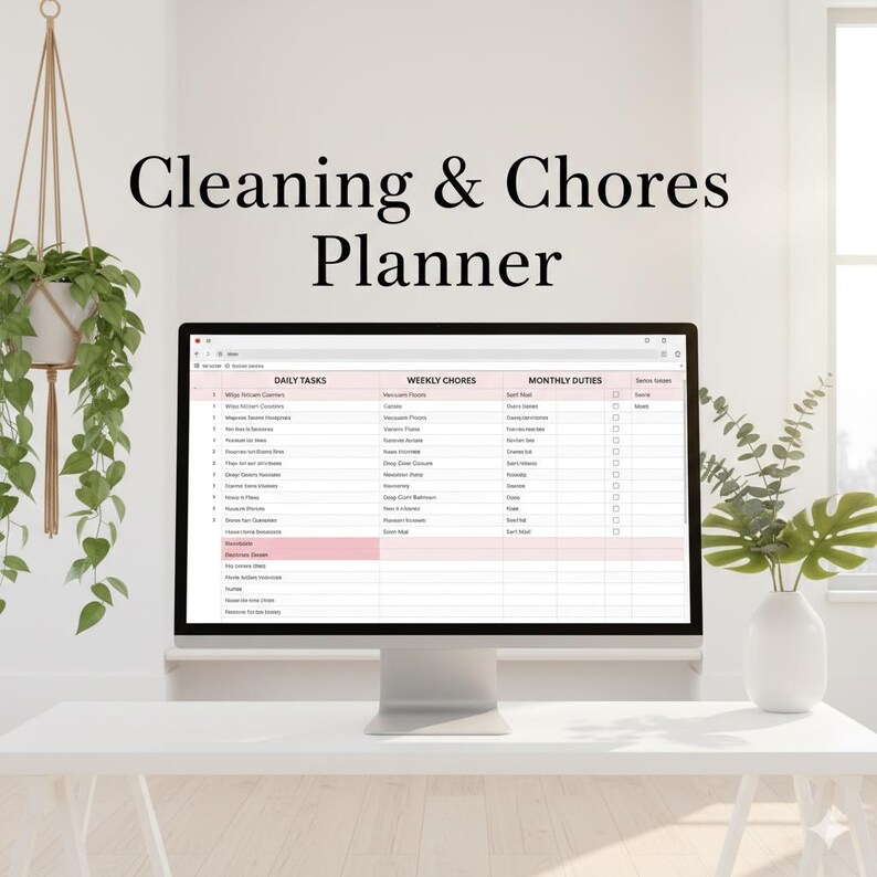 Google Sheets Cleaning Schedule | Automated Household Chore Tracker ...
