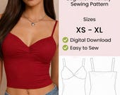 Cami Top Sewing Pattern | Tank Top & Linen Top Pattern | Y2K Sewing Pattern | Beginner Friendly DIY PDF