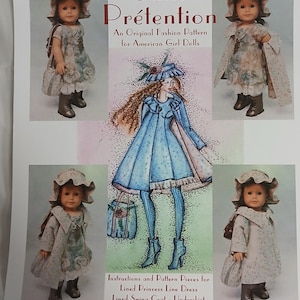 Modern doll dress pattern 18&quot; Doll Clothes Pattern-