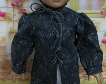 Sample sale-Historical 1800s Boy Doll -Gray Shirt --for 18 inch Dolls-Made to fit 18" Dolls