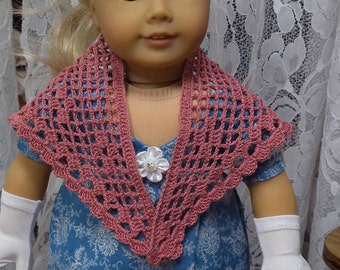 Cotton Hand Crocheted Historical Doll Shawls- C 1600s-1800s-  Made to fit 18" Dolls