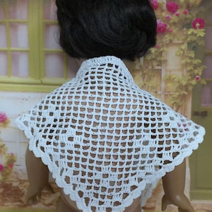 Cotton Hand Crocheted Historical Doll Shawls- C 1600s-1800s-  Made to fit 18&quot; Dolls