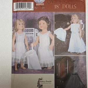 Simplicity 9589--Carpatina/ Magic attic-1800s doll clothes  pattern for slim 18&quot; Doll