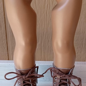 Brown 1800s Ankle  Boots-- Doll boots-Made to fit 18&quot; dolls