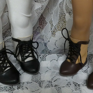 Historical 1870-1914 - Pointy Toed -2 tone doll Boots - for 18 inch dolls