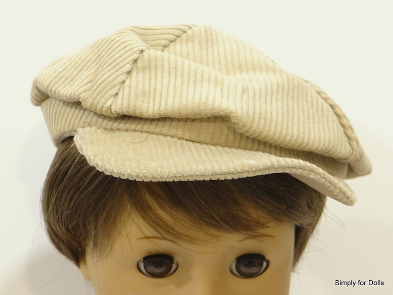 PURPLE Corduroy NEWSBOY DOLL CAP HAT fits 18/" AMERICAN GIRL Doll Clothes