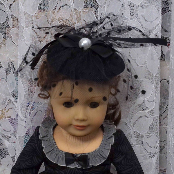 Black Doll hat for 18 inch dolls - Made to fit 18" Dolls