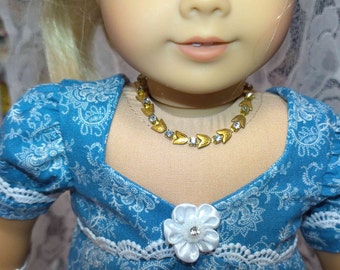 Authentic Vintage Swarovski Crystal And Lily Leaf Rhinestone Doll Necklace/Bracelet  for 18 inch Dolls