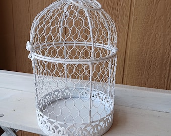 Décoration d'intérieur rustique de cage à oiseaux de style vintage