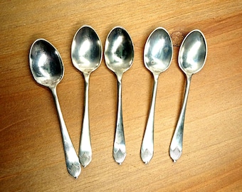 1800s Edwardian Silver spoons from Sheffield England