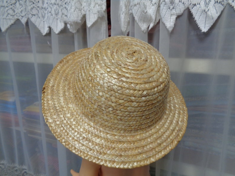 Natural Straw Hat-Decorate your own fits Chatty cathy-My | Etsy