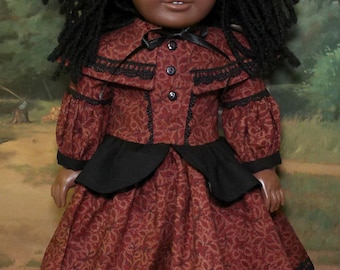 Civil War Doll Dress with Capelet- for 18 inch Dolls