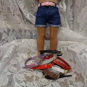 CLOSE OUT SALE!!          Faux Leather Doll Belts -for 18 Inch Dolls- Made to fit 18&quot; Dolls
