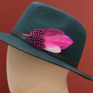 Ombre  Pink Feather Lapel Pin Small no.315 | Pheasant Feather Boutonniere |  Feather Brooch | Feather Hat Pin