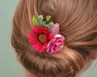 Flower Hair Clip in Pink