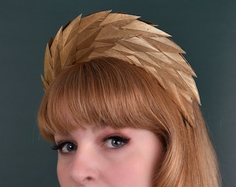 Gold Spiked Feather Halo Headband