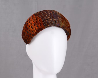 Kupfer Fasan Feder Bandeau Stirnband Fascinator - Hochzeitshut
