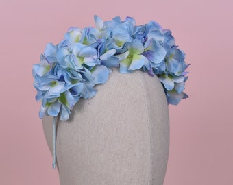 Blue Hydrangea Headband